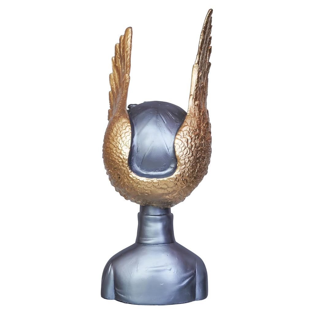 Grey Golden Resin Fairy Lady Statue