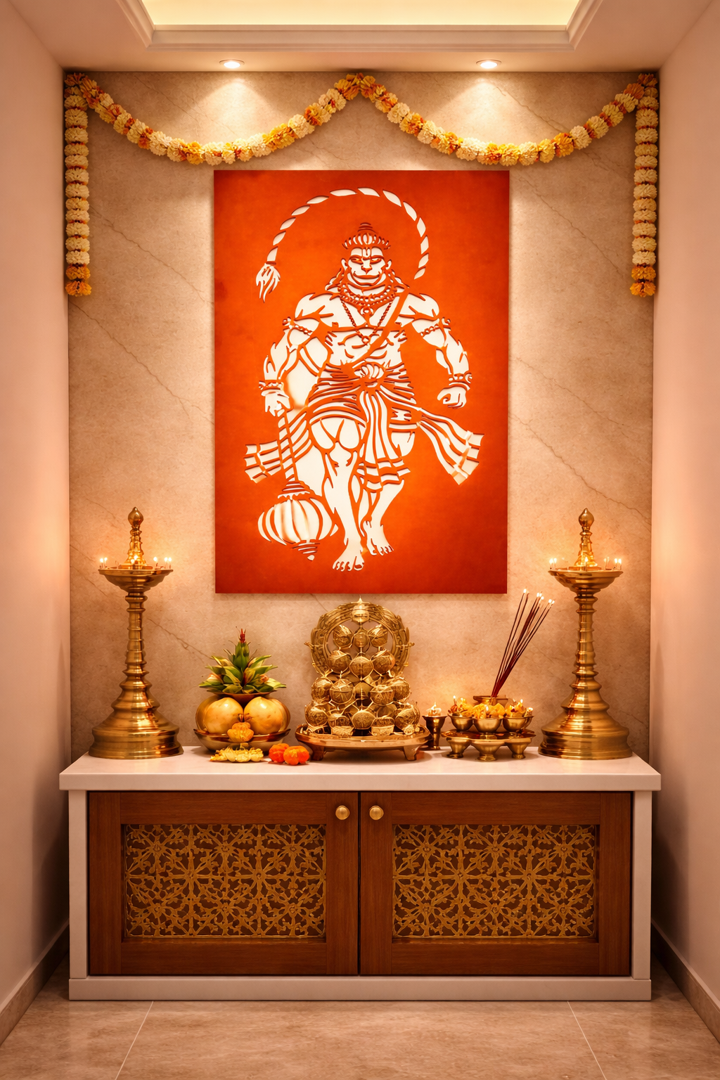 Lord Hanuman JI 12x18 Inch Wall Light