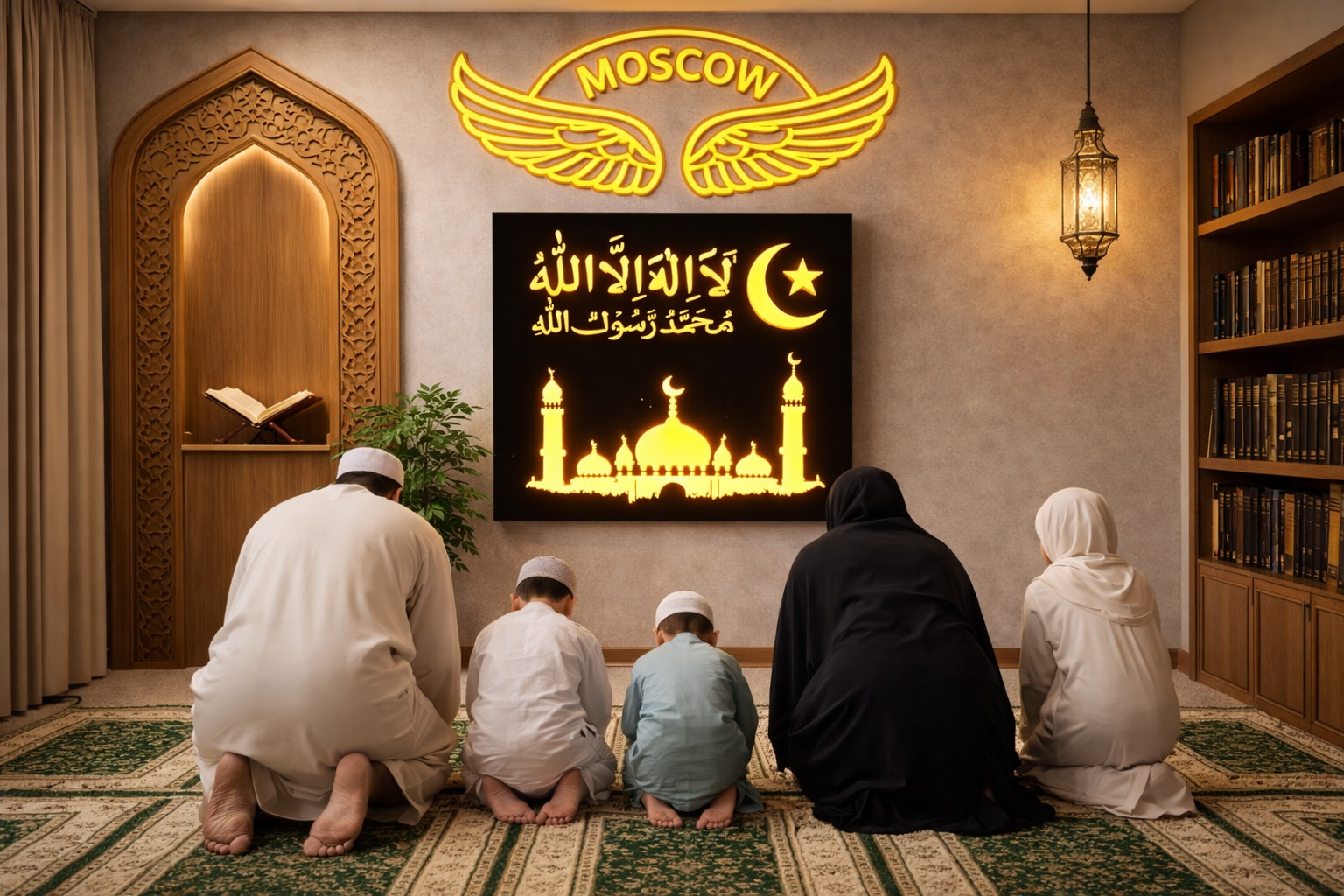 Islamic LED Wall Art Frame | Kalma & Mosque Design