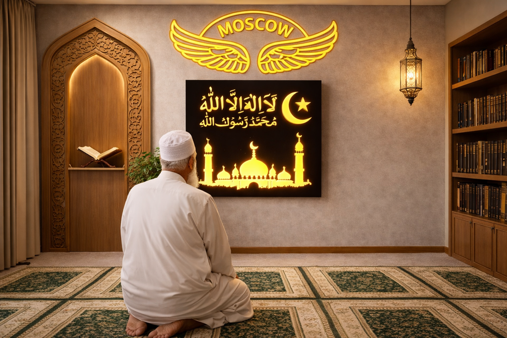 Islamic LED Wall Art Frame | Kalma & Mosque Design