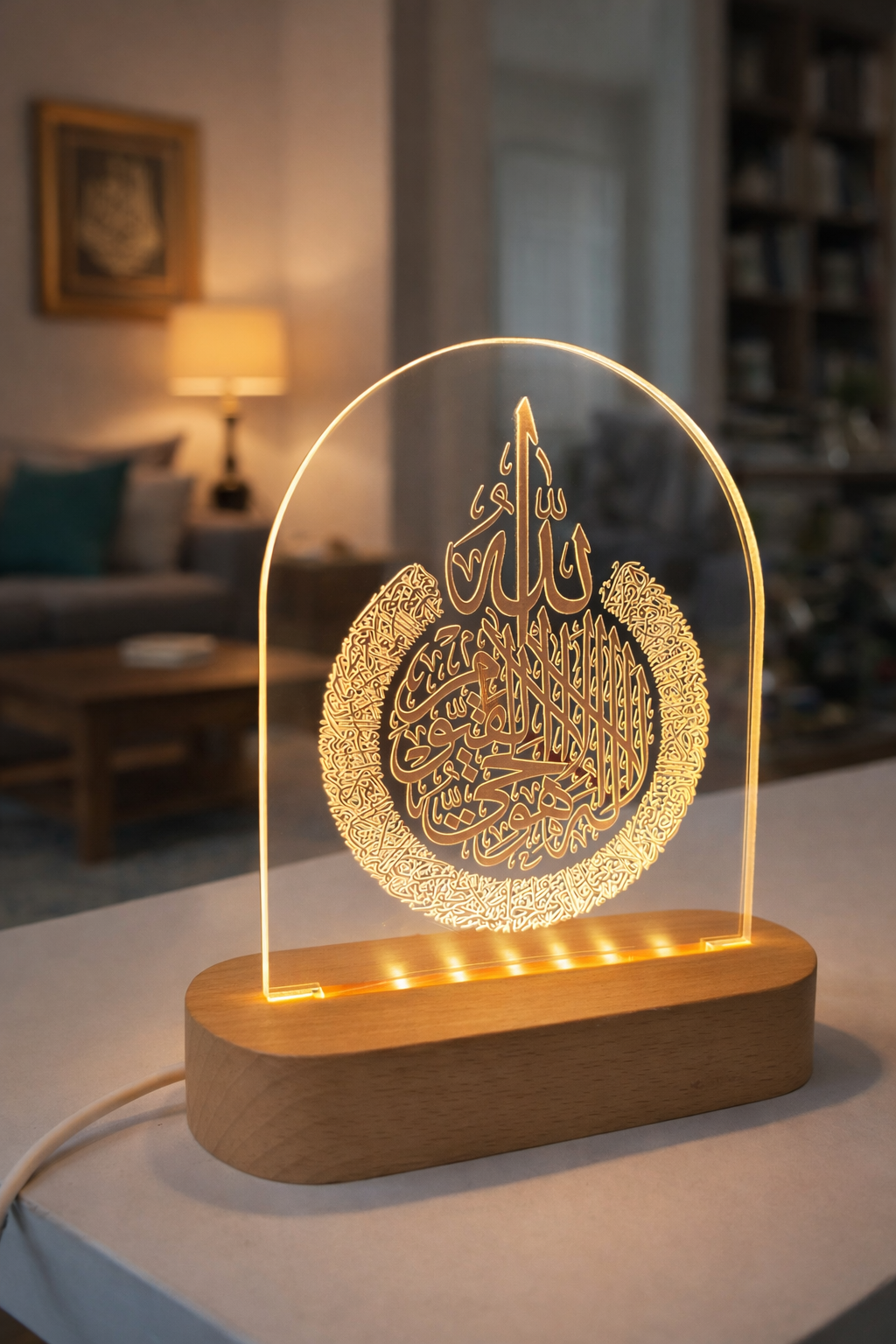 Kalma Calligraphy Decorative Lamp for Home, Bedroom & Prayer Room