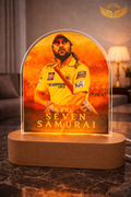 MS Dhoni Acrylic LED Lamp 8 Inch | Seven Samurai Design