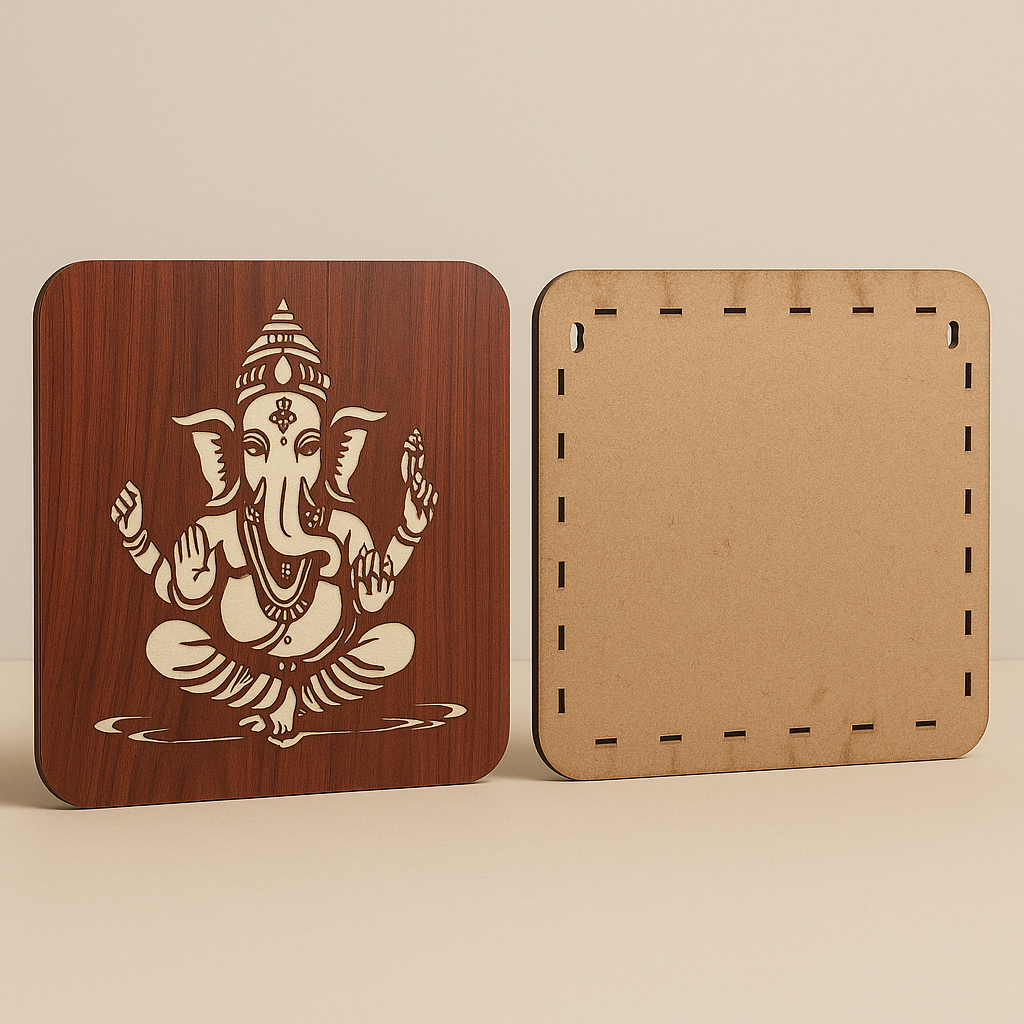 Lord Ganesha LED Wall Art | MDF Wooden Acrylic Backlit Wall Decor