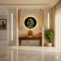 Shree Ganesh Wooden Acrylic LED Wall Light