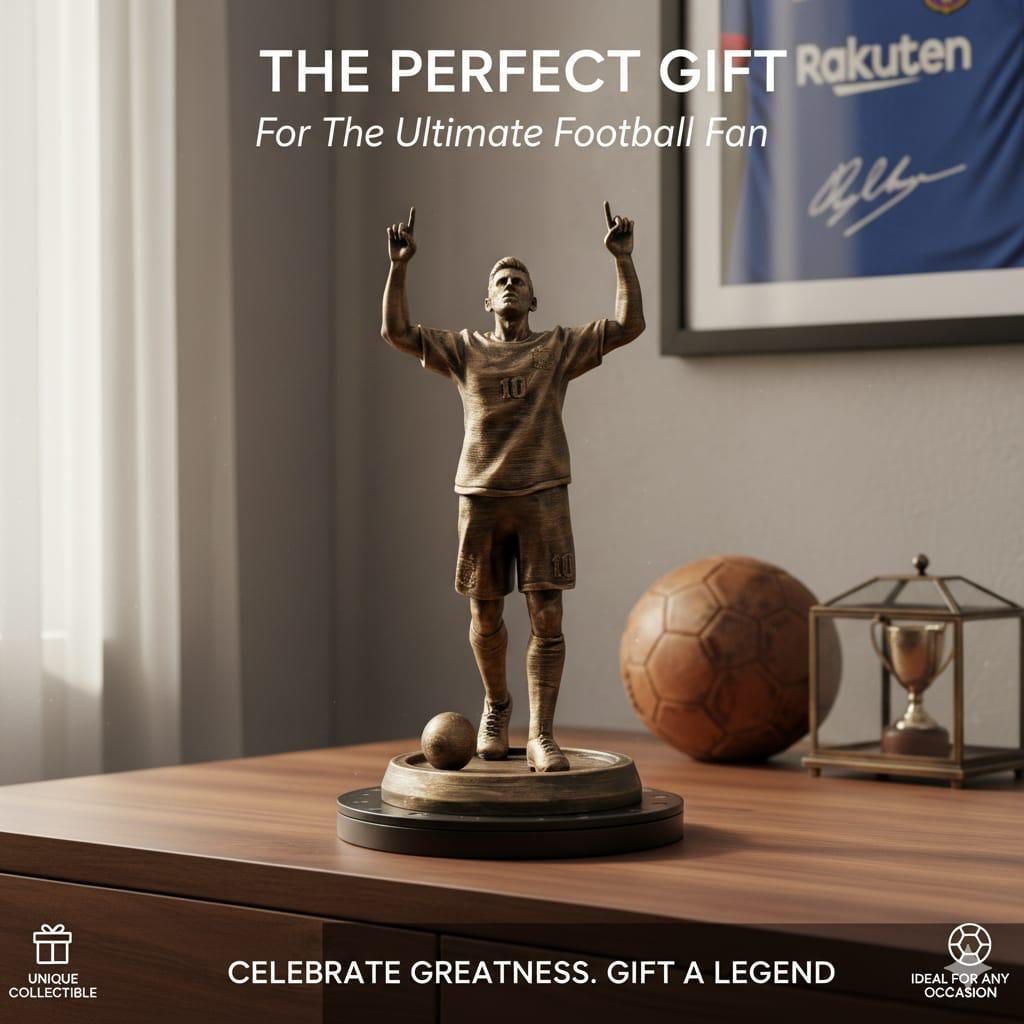 Lionel Messi Football Statue 7 Inch
