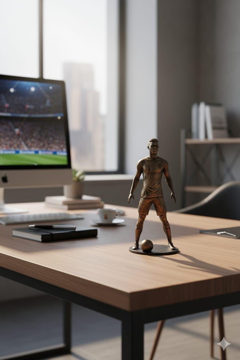 Cristiano Ronaldo Football Statue 6 Inch